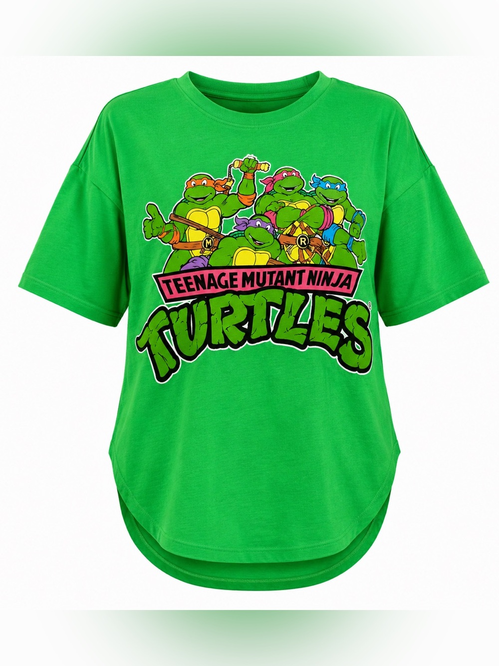 Teenage Mutant Ninja Turtles Green Graphic Tee 3/4 length